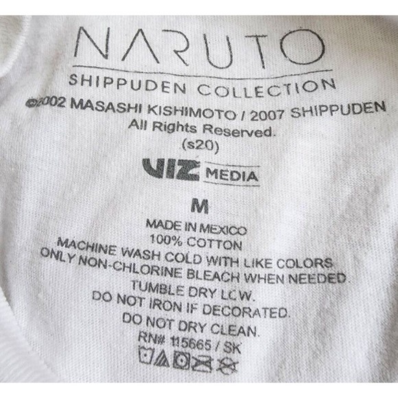 2002 White Naruto Shippuden T-Shirt Masashi Kishimoto Anime Size M - Picture 5 of 5